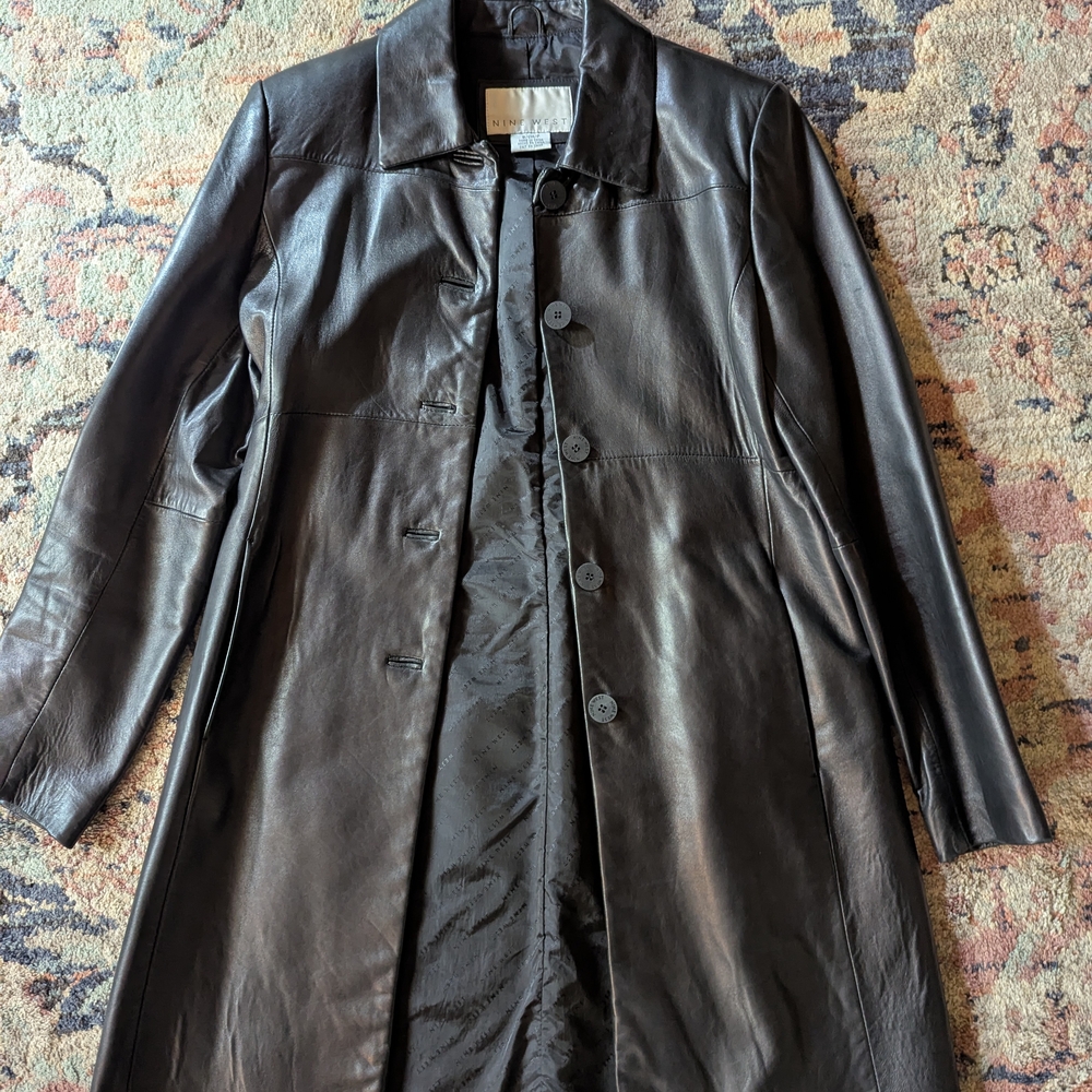 Nine West Black Leather Jacket